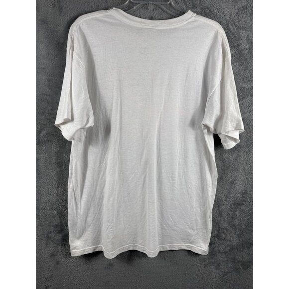 Myrtle Beach South Carolina White T-Shirt Anvil Pre-Shrunk Cotton Camo Pink Grap - Picture 6 of 6